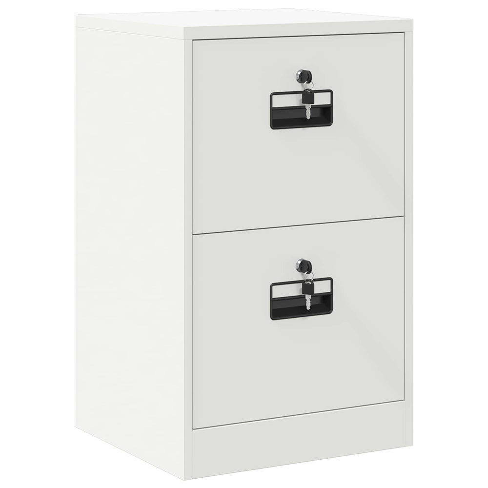 Weißer Aktenschrank aus Stahl, 45,5 cm