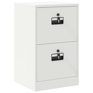 Weißer Aktenschrank aus Stahl, 45,5 cm