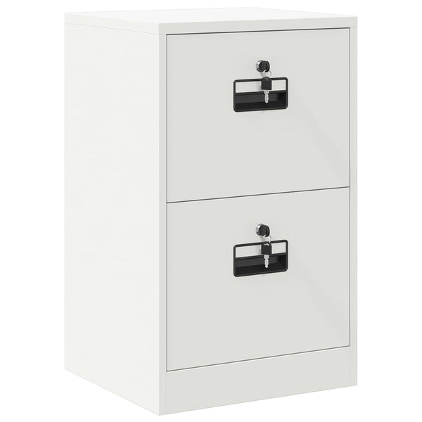 Weißer Aktenschrank aus Stahl, 45,5 cm