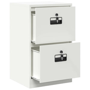 Weißer Aktenschrank aus Stahl, 45,5 cm