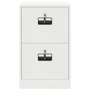 Weißer Aktenschrank aus Stahl, 45,5 cm