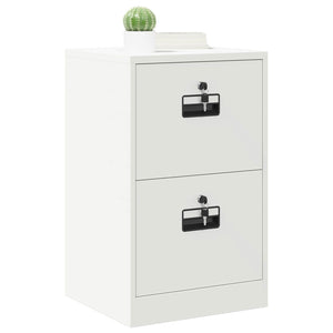 Weißer Aktenschrank aus Stahl, 45,5 cm