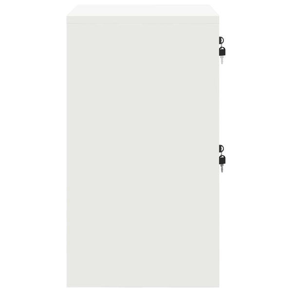 Weißer Aktenschrank aus Stahl, 45,5 cm