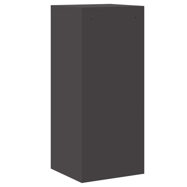 Schwarzer Aktenschrank aus Stahl, 106,5 cm hoch