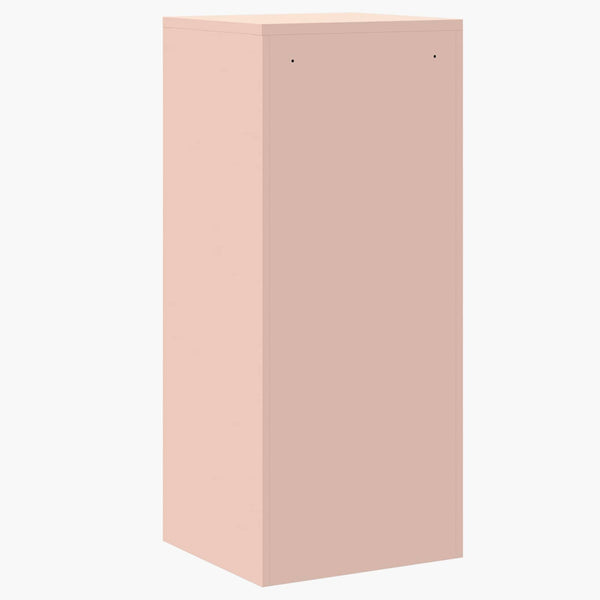 Rosa Aktenschrank aus Stahl, 106,5 cm hoch