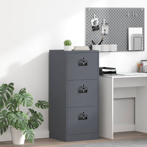 vidaXL Armoire de classement Anthracite 45,5 x 42 x 106,5 cm Acier laminé à froid