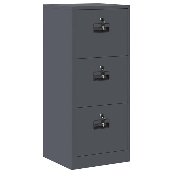 vidaXL Armoire de classement Anthracite 45,5 x 42 x 106,5 cm Acier laminé à froid
