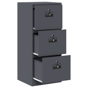 vidaXL Armoire de classement Anthracite 45,5 x 42 x 106,5 cm Acier laminé à froid