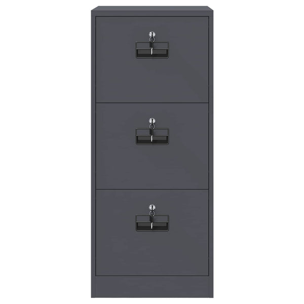 vidaXL Armoire de classement Anthracite 45,5 x 42 x 106,5 cm Acier laminé à froid