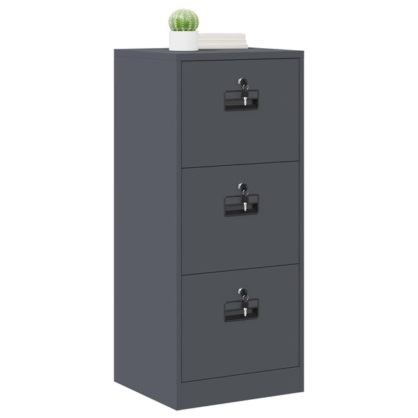 vidaXL Armoire de classement Anthracite 45,5 x 42 x 106,5 cm Acier laminé à froid