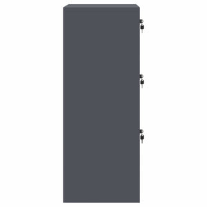 vidaXL Armoire de classement Anthracite 45,5 x 42 x 106,5 cm Acier laminé à froid