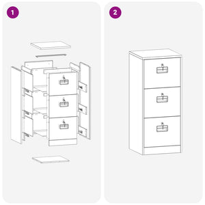 Senfgelber Aktenschrank aus Stahl