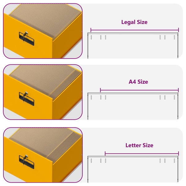Senfgelber Aktenschrank aus Stahl