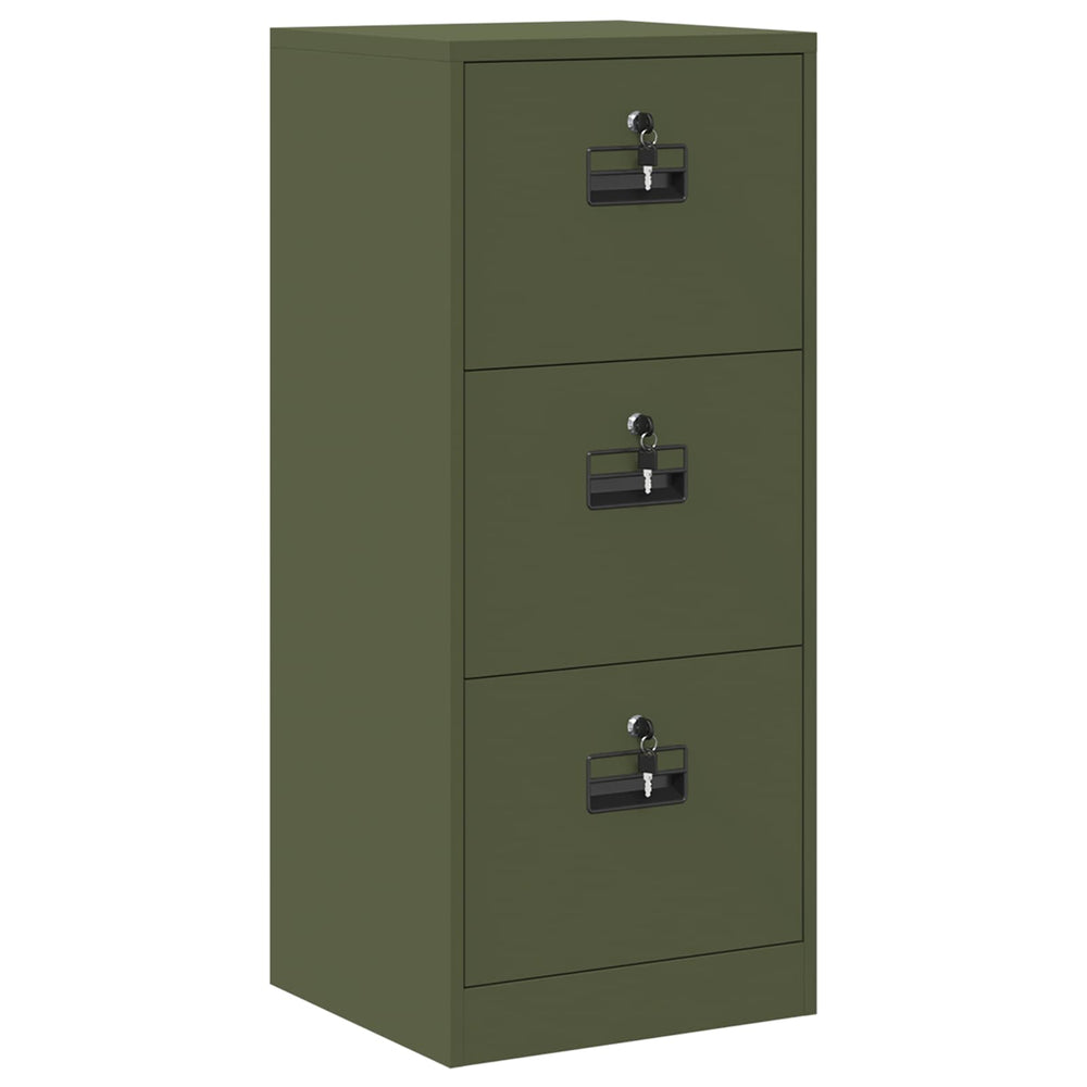 Aktenschrank Olive Grün mit Schubladen