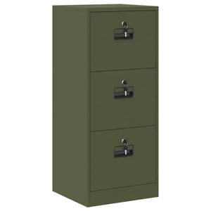 Aktenschrank Olive Grün mit Schubladen