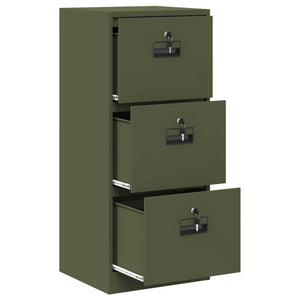 Aktenschrank Olive Grün mit Schubladen