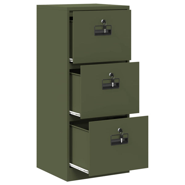 Aktenschrank Olive Grün mit Schubladen