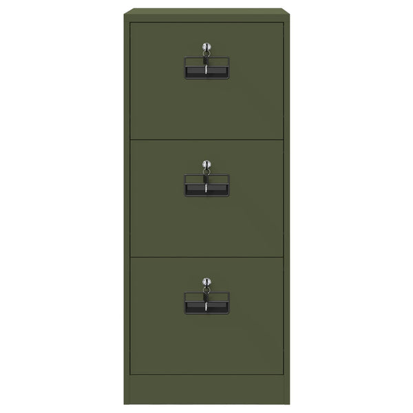 Aktenschrank Olive Grün mit Schubladen