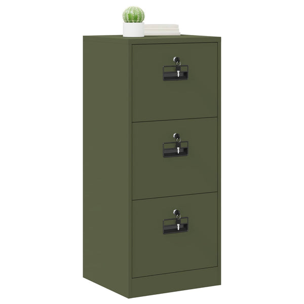 Aktenschrank Olive Grün mit Schubladen