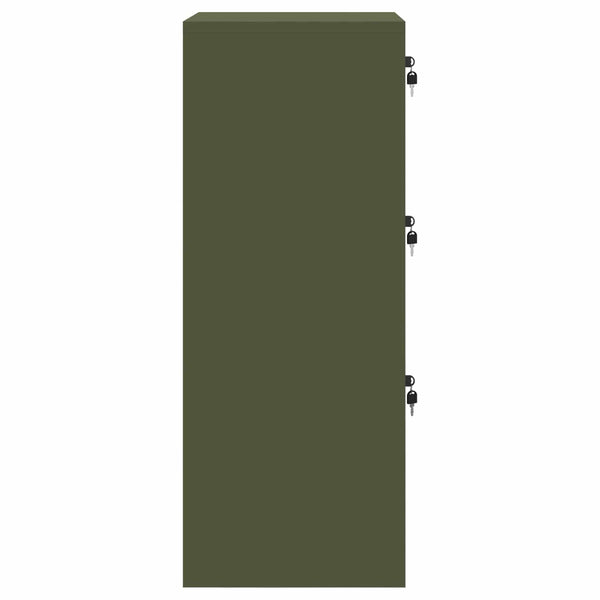 Aktenschrank Olive Grün mit Schubladen