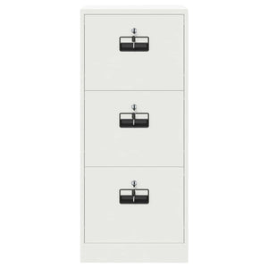 Weißer Aktenschrank aus Stahl, 106,5 cm hoch