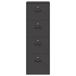 Schwarzer Aktenschrank aus Stahl