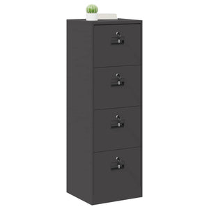 Schwarzer Aktenschrank aus Stahl