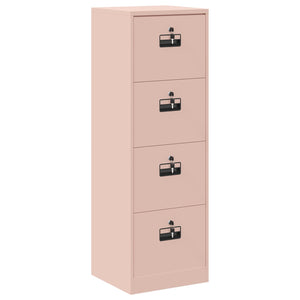 Rosa Aktenschrank aus Stahl