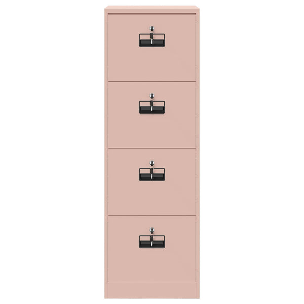 Rosa Aktenschrank aus Stahl