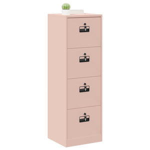 Rosa Aktenschrank aus Stahl