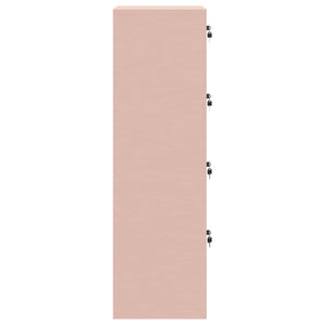 Rosa Aktenschrank aus Stahl