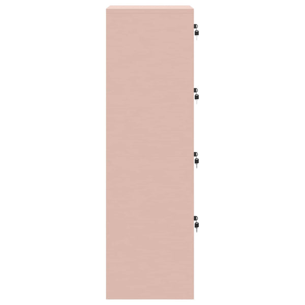 Rosa Aktenschrank aus Stahl