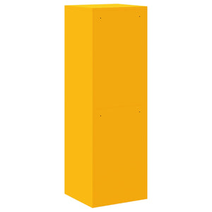 Senfgelber Aktenschrank aus Stahl