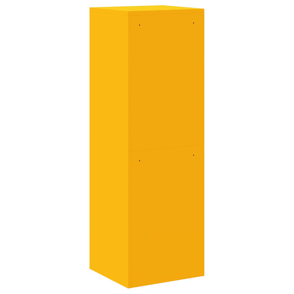 Senfgelber Aktenschrank aus Stahl