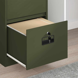 vidaXL Armoire de classement vert olive 45,5 x 42 x 139 cm en acier laminé à froid