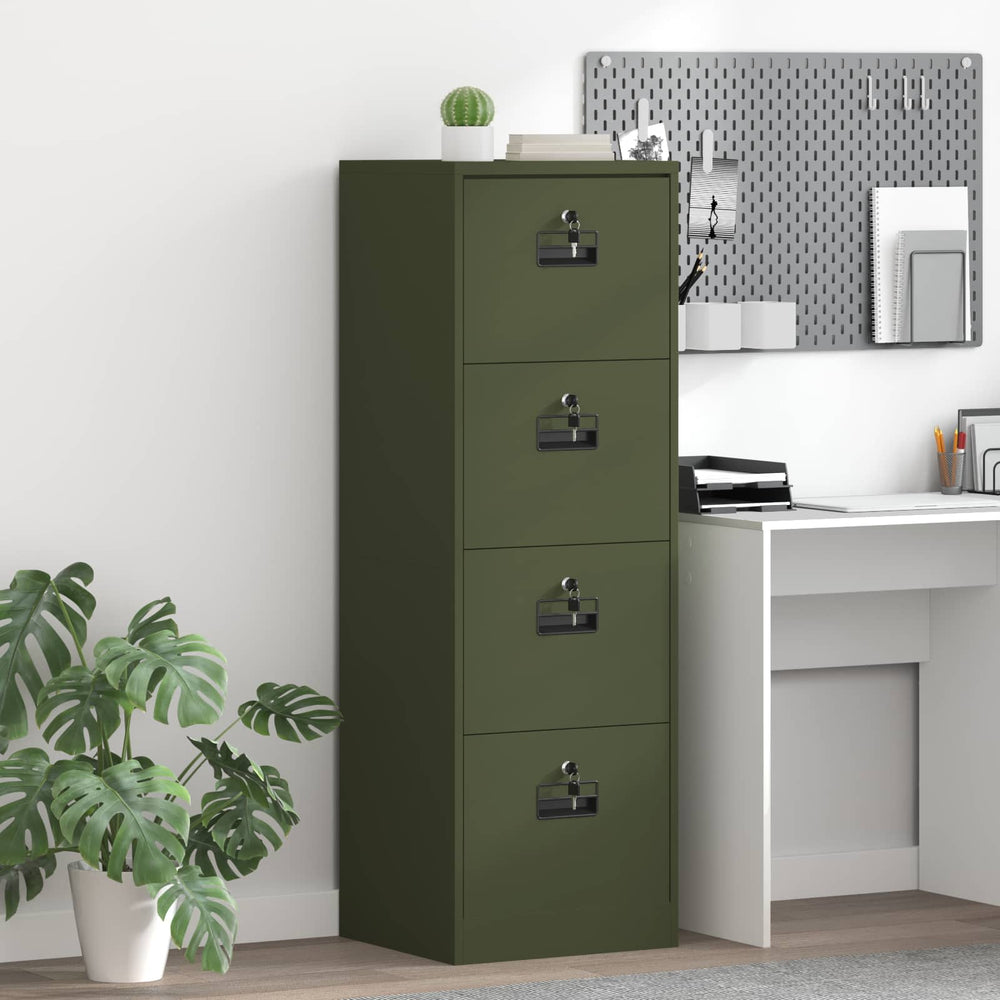 Aktenschrank Olive Grün Stahl