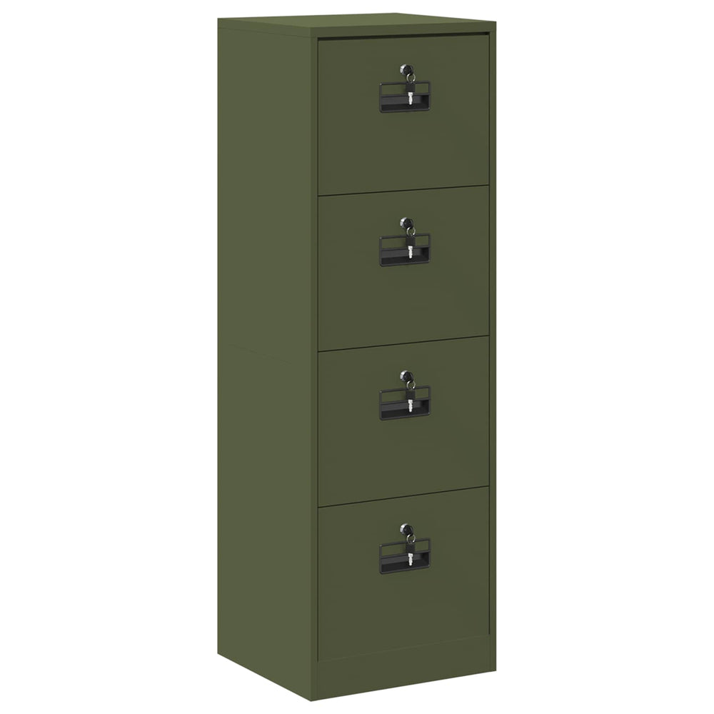 Aktenschrank Olive Grün Stahl