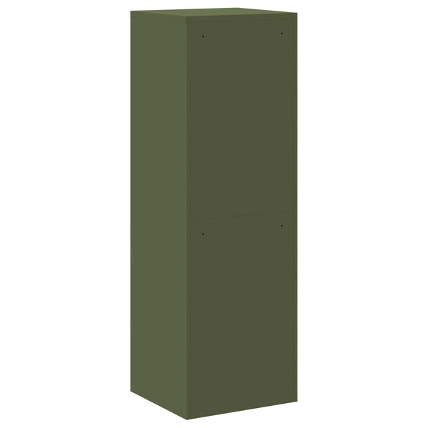 vidaXL Armoire de classement vert olive 45,5 x 42 x 139 cm en acier laminé à froid