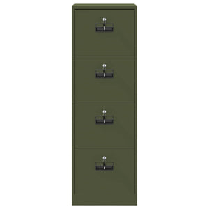 vidaXL Armoire de classement vert olive 45,5 x 42 x 139 cm en acier laminé à froid