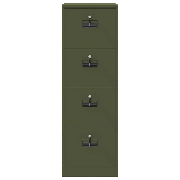 vidaXL Armoire de classement vert olive 45,5 x 42 x 139 cm en acier laminé à froid