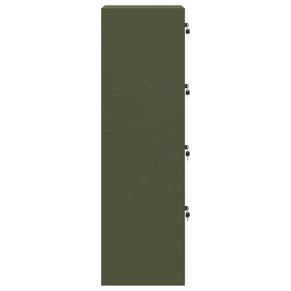 vidaXL Armoire de classement vert olive 45,5 x 42 x 139 cm en acier laminé à froid