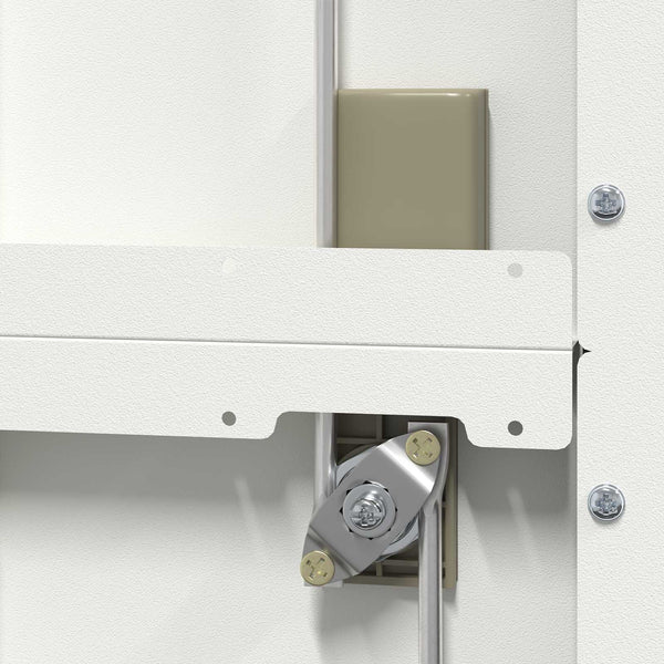 Weißer Aktenschrank aus Stahl, 139 cm