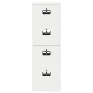 Weißer Aktenschrank aus Stahl, 139 cm