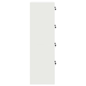 Weißer Aktenschrank aus Stahl, 139 cm