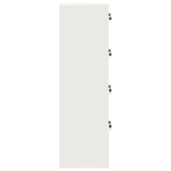 Weißer Aktenschrank aus Stahl, 139 cm