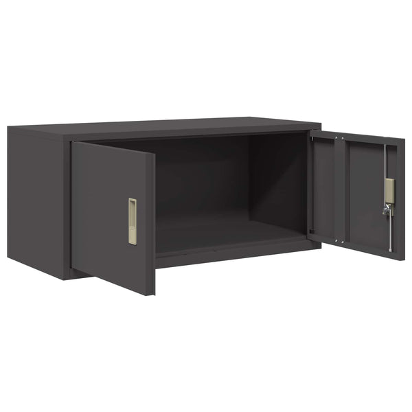 Stahlschrank Schwarz, 90x40x40 cm