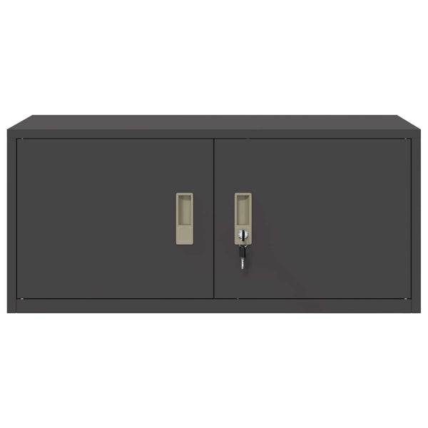 Stahlschrank Schwarz, 90x40x40 cm