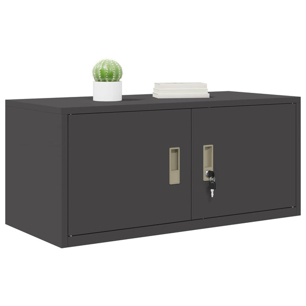 Stahlschrank Schwarz, 90x40x40 cm