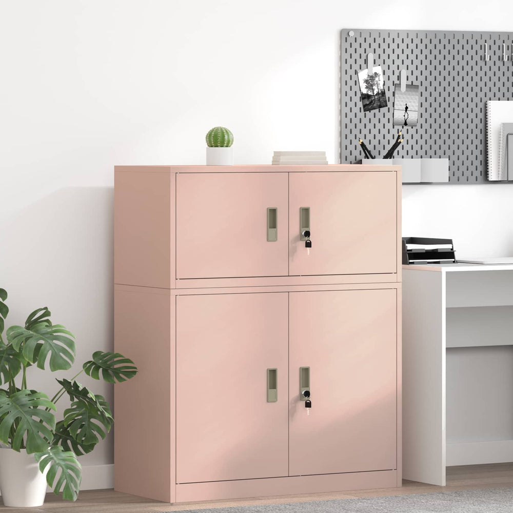 Rosa Stahlschrank, 90x40x40 cm