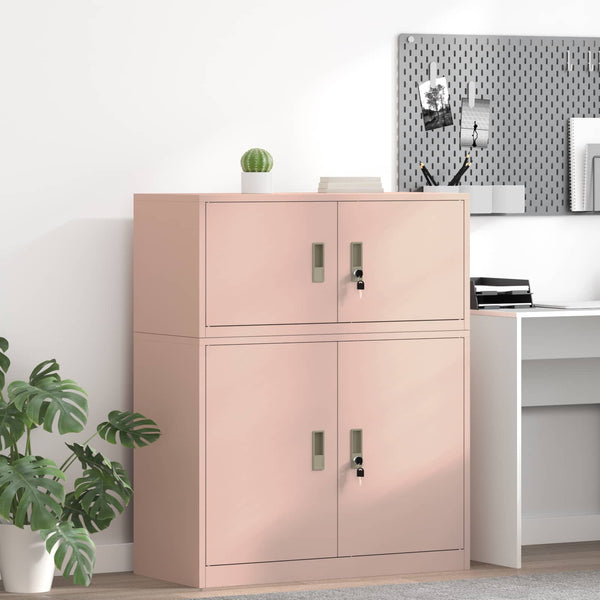 Rosa Stahlschrank, 90x40x40 cm